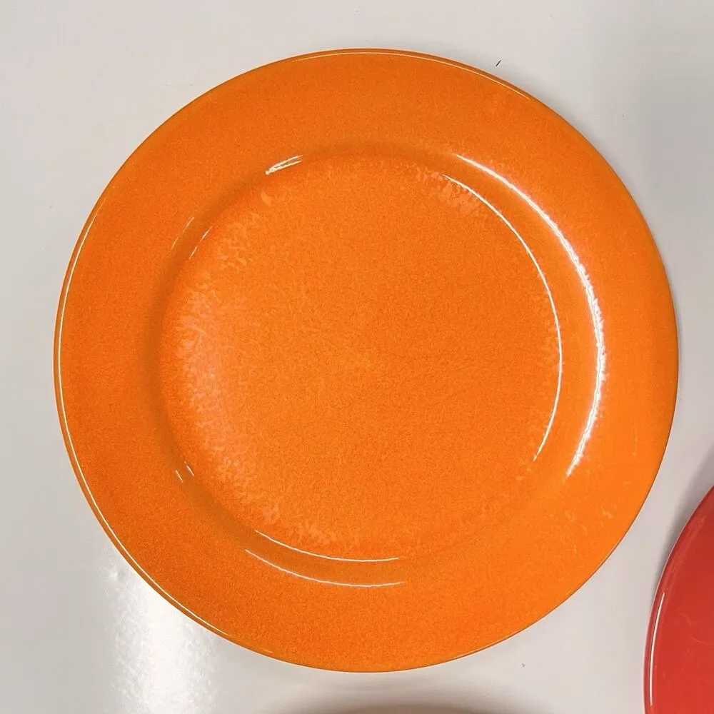 Vintage Waechtersbach Germany Plates Set 3 Red Orange Yellow 8” MCM